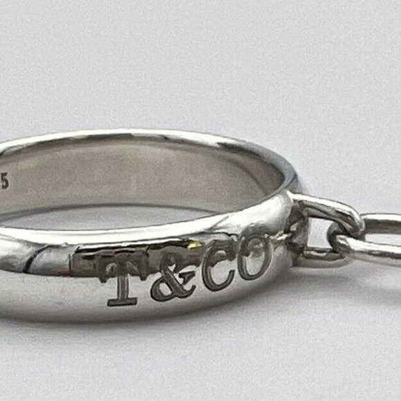 VERY RARE!!!  Authentic Tiffany & Co. Sterling Silver Padlock Ring Sz 5. - Picture 3 of 7